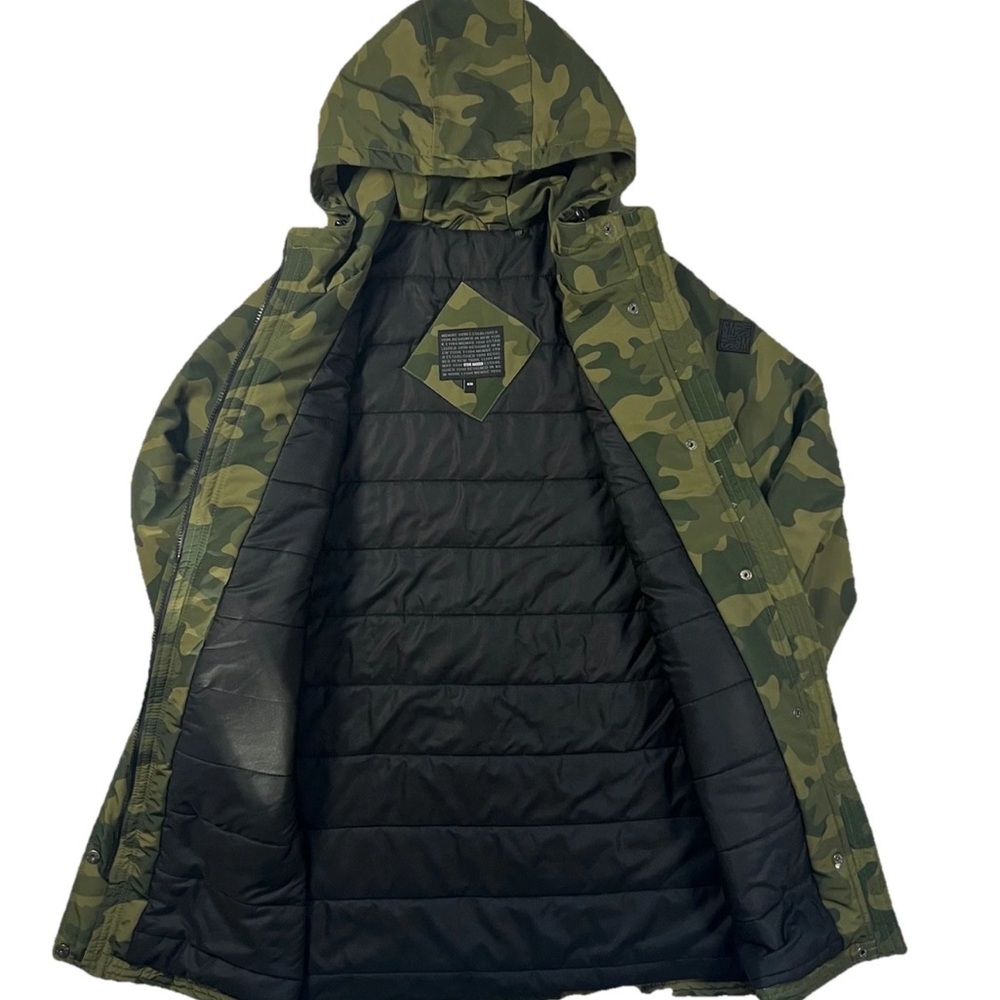 Steve Madden Women’s Camo Anorak Jacket Size M Drawstring Waist Utility Coat